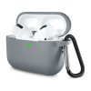 81678 techsuit silicone puzdro pre airpods pro 1 2 ultratenke hladke sive