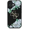 87972 2 guess hardcase 4g grained roses big logo ochranny kryt pre iphone 16 cierny