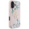 87975 3 guess hardcase 4g grained roses big logo ochranny kryt pre iphone 16 ruzovy