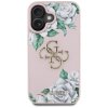 87975 2 guess hardcase 4g grained roses big logo ochranny kryt pre iphone 16 ruzovy
