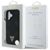 88029 6 guess peony grained hot stamp triangle magsafe kryt s magsafe pre iphone 16 cierny