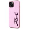 88101 3 karl lagerfeld hardcase leather ochranny kryt pre iphone 15 ruzovy pink metal signature