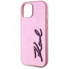 88101 5 karl lagerfeld hardcase leather ochranny kryt pre iphone 15 ruzovy pink metal signature