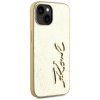 88116 3 karl lagerfeld hardcase leather ochranny kryt pre iphone 15 zlaty gold metal signature