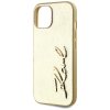 88116 4 karl lagerfeld hardcase leather ochranny kryt pre iphone 15 zlaty gold metal signature