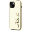 88116 1 karl lagerfeld hardcase leather ochranny kryt pre iphone 15 zlaty gold metal signature