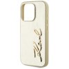 88113 5 karl lagerfeld hardcase leather ochranny kryt pre iphone 15 pro zlaty gold metal signature