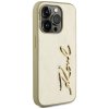 88113 1 karl lagerfeld hardcase leather ochranny kryt pre iphone 15 pro zlaty gold metal signature
