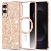88407 techsuit luxury glitter magsafe kryt pre samsung galaxy s25 edge ruzovo zlaty