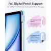 88926 8 esr flip hybrid skladacie puzdro s drziakom na stylus pre ipad air 4 2020 air 5 2022 air 11 2024 air 11 2025 svetlomodre