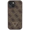 89316 1 guess leather 4g triangle strass kryt na iphone 15 hneda