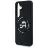 89139 4 karl lagerfeld silicone double heads silikonovy kryt pre samsung galaxy s25 plus cierny