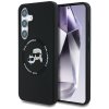 89139 karl lagerfeld silicone double heads silikonovy kryt pre samsung galaxy s25 plus cierny