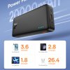 89772 3 baseus airpow powerbanka usb usb c micro usb 20 w 20000 mah cierna