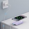89796 5 baseus mini air powerbanka usb c magsafe nabijanie 20 w 10000 mah kabel usb c 30 cm fialova