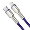91068 1 baseus datovy kabel cafule series metal type c na lightning 20 w 2 m fialovy