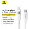 91257 3 baseus datovy kabel display 2 type c na lightning rychle nabijanie digitalny displej 20 w 2 m biely moon white