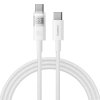 91230 baseus datovy kabel display 2 type c na type c rychle nabijanie digitalny displej 100 w 1 m biely moon white