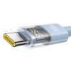 91233 2 baseus datovy kabel display 2 type c na type c rychle nabijanie digitalny displej 100 w 1 m modry galaxy blue