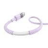 91227 3 baseus datovy kabel display 2 type c na type c rychle nabijanie digitalny displej 100 w 2 m fialovy nebula purple