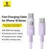 91227 5 baseus datovy kabel display 2 type c na type c rychle nabijanie digitalny displej 100 w 2 m fialovy nebula purple
