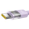 91227 2 baseus datovy kabel display 2 type c na type c rychle nabijanie digitalny displej 100 w 2 m fialovy nebula purple