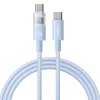 91224 baseus datovy kabel display 2 type c na type c rychle nabijanie digitalny displej 100 w 2 m modry galaxy blue