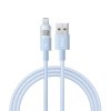 91272 baseus datovy kabel display 2 usb na lightning rychle nabijanie digitalny displej 2 4 a 1 m modry galaxy blue