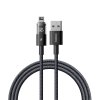 91287 baseus datovy kabel display 2 usb na lightning rychle nabijanie digitalny displej 2 4 a 2 m cierny cosmic black