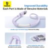 91278 3 baseus datovy kabel display 2 usb na lightning rychle nabijanie digitalny displej 2 4 a 2 m fialovy nebula purple