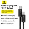 90951 2 baseus datovy kabel dynamic 3 series type c na type c rychle nabijanie 100 w 480 mbps 2 m biely