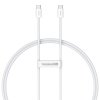 90939 baseus datovy kabel type c na type c 100 w 1 m biely moon white
