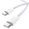 90936 2 baseus datovy kabel type c na type c 30 w 1 m biely moon white