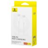 90936 8 baseus datovy kabel type c na type c 30 w 1 m biely moon white