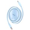 90930 baseus mini navijaci datovy kabel free2draw type c na type c 100 w 1 m modry galaxy blue