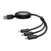 91092 1 baseus navijaci datovy kabel free2draw usb na usb c lightning micro usb 100 w 1 1 m cierny cluster black