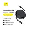 91077 1 baseus navijaci datovy kabel pathfinder type c na type c 100 w 1 m cierny