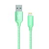 91341 1 colorway datovy kabel usb 2 0 na lightning nabijanie a synchronizacia nylon 2 1 a 480 mbps 1 m mentolovy