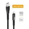 91332 1 colorway datovy kabel usb na lightning quick charge 3 0 led indikacia nylon 2 4 a 480 mbps 1 m cierny