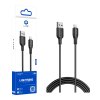 91152 lito datovy kabel usb na lightning pvc 1 m cierny
