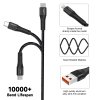 91149 3 lito datovy kabel usb na lightning rychle nabijanie 60 w 480 mbps nylon 1 m cierny