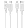91209 3 spigen datovy kabel durasync type c na lightning mfi certifikacia 1 m 2 kusy biely