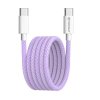 91464 techsuit datovy kabel pre apple android a usb c superrychle nabijanie pd60w flexibilny odolny 1 m fialovy