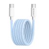 91461 techsuit datovy kabel pre apple android a usb c superrychle nabijanie pd60w flexibilny odolny 1 m modry