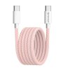 91458 techsuit datovy kabel pre apple android a usb c superrychle nabijanie pd60w flexibilny odolny 1 m ruzovy