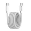 91455 techsuit datovy kabel pre apple android a usb c superrychle nabijanie pd60w flexibilny odolny 1 m sivy