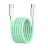 91467 techsuit datovy kabel pre apple android a usb c superrychle nabijanie pd60w flexibilny odolny 1 m zeleny