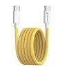 91470 techsuit datovy kabel pre apple android a usb c superrychle nabijanie pd60w flexibilny odolny 1 m zlty