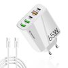 91353 techsuit premiova sietova nabijacka pentaxpower 3 usb qc 3 0 2 type c pd 20 w 65 w vratane type c kabla 1 m biela