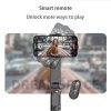 90837 6 techsuit stabilizacna selfie tyc gimbal mini so stativom led svetlom a bluetooth ovladanim 70 cm cierna